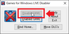 Disable GFWL